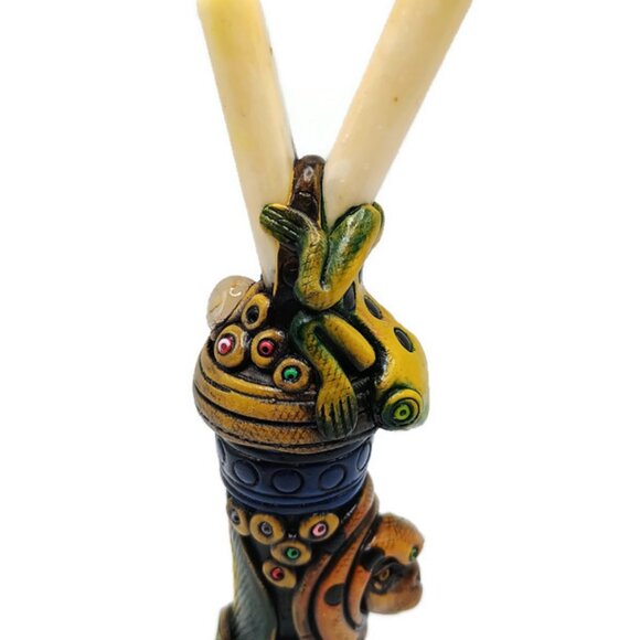 Rape Kuripe Applicator 2 in 1 Handmade Peruvian Andean Crafts Cusco - Picture 1 of 9